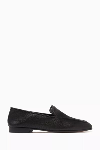 12storeez Square Toe Leather Loafer Shoes