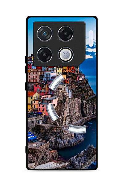 Covernex غطاء حماية لهاتف Infinix GT 20 Pro 5G، منازل ملونة على البحر