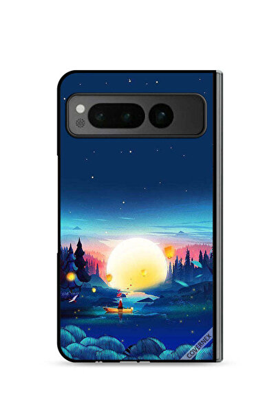 Covernex غطاء حماية لجهاز Google Pixel Fold 5G بمنظر غروب الشمس