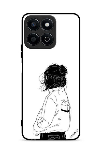 Covernex غطاء حماية لهاتف Honor Play 60 Plus 5G بتصميم فتاة تفكر بعمق