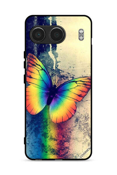 Covernex غطاء حماية لهاتف OnePlus Nord 4 5G بتصميم فراشة قوس قزح عتيقة