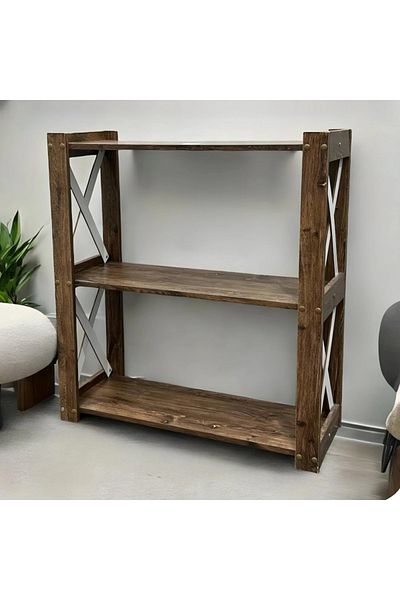 Kreslo Stylish three-shelf table for entryways and corners - Height: 80 cm, Width: 73 cm, Depth: 27 cm