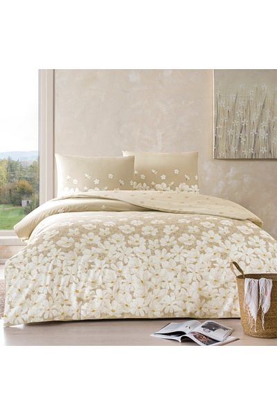 Taç Double bed linen 100% cotton ranforce, TAC, April Beige