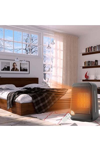 Dsplopk Ventilator, 90 de grade, telecomandă, negru, 1200 W, 22 x 15 x 11 cm