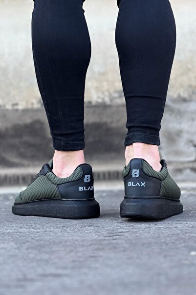 Blax Wagoon WG019 Haki Triko Erkek Casual Ayakkabı