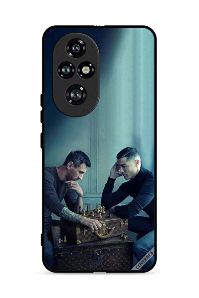 Covernex غطاء حماية لهاتف Honor 200 Pro 5G ميسي ضد رونالدو يلعبان الشطرنج