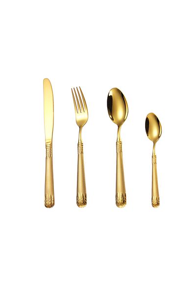 Trendy's Set of 16 cutlery, stainless steel, for 4 people, TRENDY'S, gold