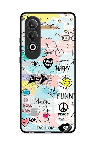 Covernex غطاء حماية لهاتف OnePlus Nord CE4 5G بتصميم Doodle Meow Enjoy