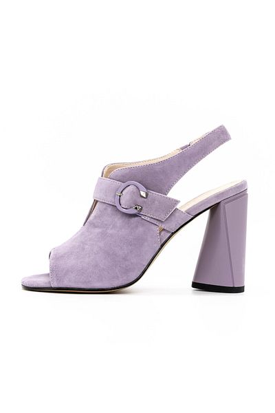 advancer Women's Sandals with Thick Heels K389-2R Purple |