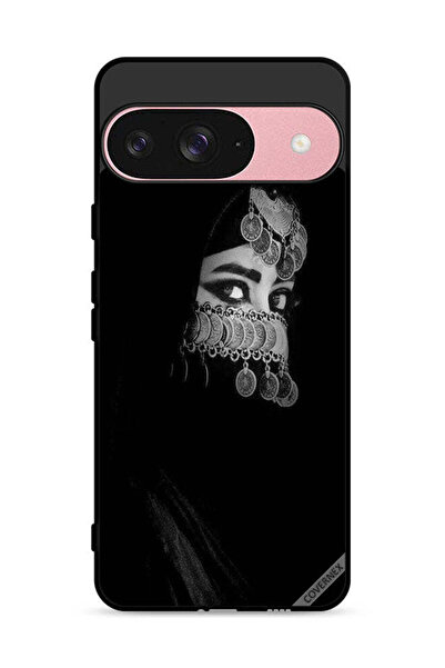 Covernex غطاء حماية لجهاز جوجل بيكسل 9، مزين بعيون جميلة ووجه فتاة مزين بمجوهرات