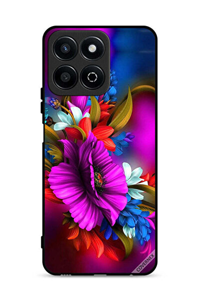 Covernex غطاء حماية لهاتف Honor X7c 4G برسومات زهور عالية الدقة