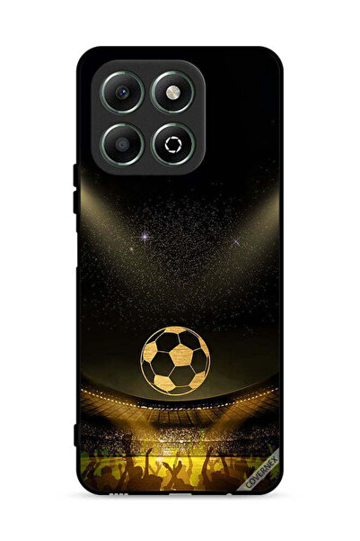 Covernex غطاء حماية لهاتف Honor X6b 4G، أسود، بخلفية فيلم كرة قدم كلاسيكية