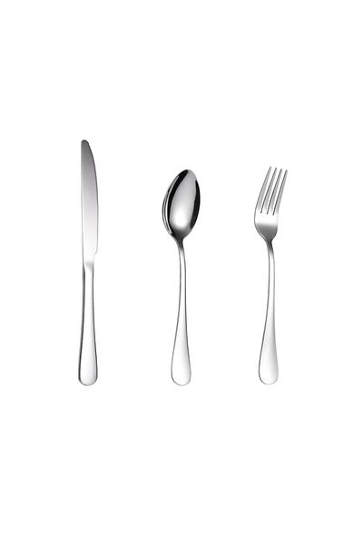 Trendy's 12-piece cutlery set, stainless steel, TRENDY S, chrome