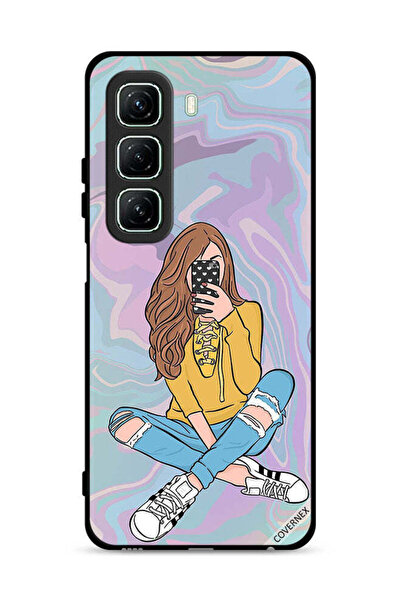 Covernex غطاء حماية لهاتف Infinix Hot 50 5G مع صورة فتاة