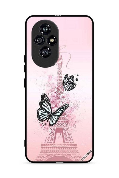 Covernex Honor 200 5G Protective Case Cover Butterflies On Eiffel Tower