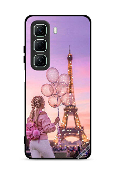 Covernex غطاء حماية لهاتف Infinix Hot 50 5G بطبعة فتاة تحمل بالونات