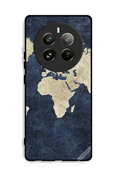 Covernex غطاء حماية لهاتف Realme 12 Pro Plus 5G بنمط خريطة على الجينز