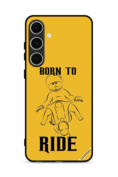 Covernex غطاء حماية لهاتف سامسونج جالكسي S24 FE 5G، مطبوع عليه Born To Ride