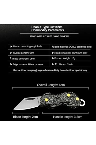 OEM Multi-Functional Pocket Knife, Peanut Design, 6cm