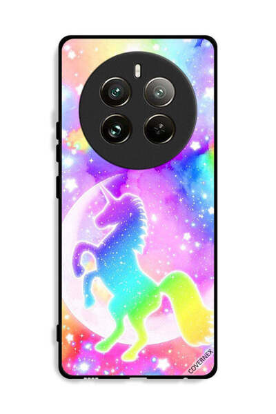 Covernex غطاء حماية لجهاز Realme 12 Pro Plus 5G بتصميم وحيد القرن بألوان قوس قزح