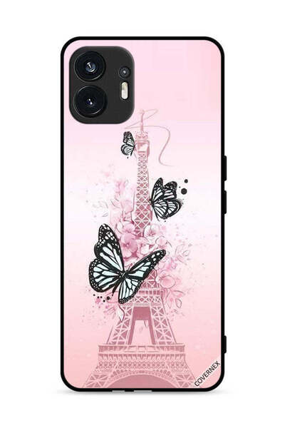Covernex غطاء حماية لهاتف Nothing Phone (2) 5G برسومات فراشات على برج إيفل