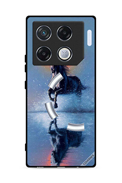 Covernex غطاء حماية لهاتف Infinix GT 20 Pro 5G، رسم حصان يركض في الماء