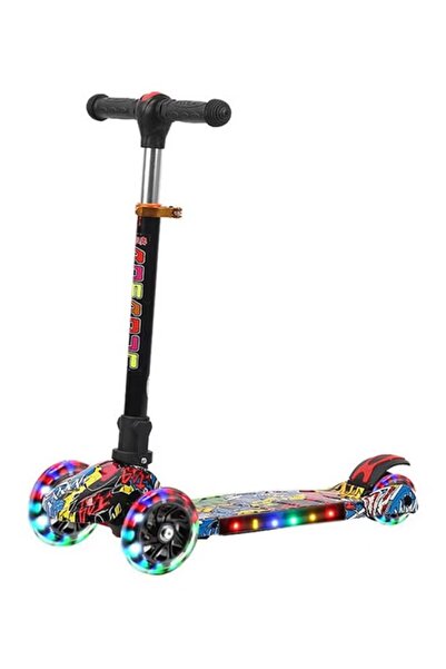 rexa سكوتر ثلاثي العجلات قابل للطي مع إضاءة LED، 60×65×28 سم