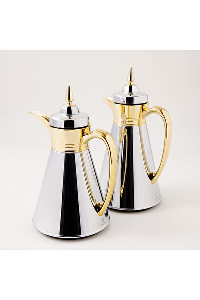 Dallaty 2Pcs Steel Vacuum Flask Set, Gold