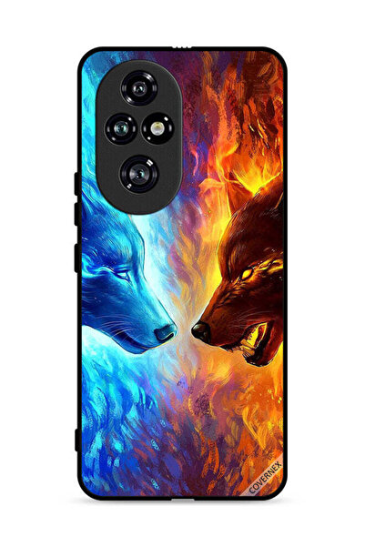 Covernex غطاء حماية لهاتف Honor 200 Pro 5G بتصميم ذئب الماء والنار