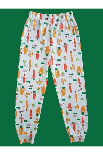 çamaşır bahçesi kendinize iyi bakın Children's Pajama Six # Patternlipjamasbottom # Printedpajamabottom # Laundry Garden # Sebzedesenlipijamaalti