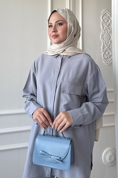 InStyle Pocket Detail Modal Gray Double Suit