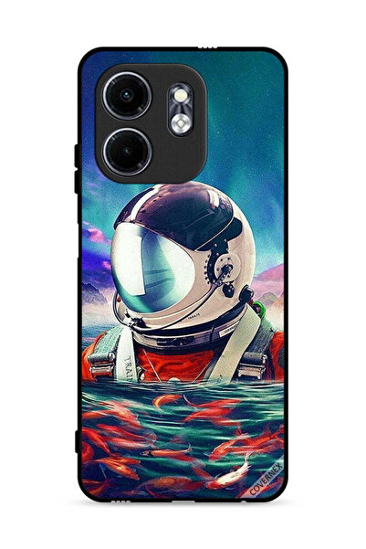 Covernex غطاء حماية لهاتف Infinix Hot 50i 4G بتصميم رائد فضاء في بحر الأسماك