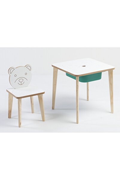 Asrimo mobilya Depolama Hazneli Çocuk Aktivite Masa Sandalye Takımı - Ayıcık ...