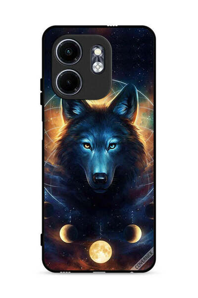 Covernex غطاء حماية لهاتف إنفينيكس سمارت 9 4G بتصميم ذئب في الفضاء