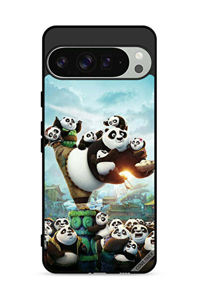 Covernex غطاء حماية لجهاز Google Pixel 9 Pro XL برسومات الباندا والأطفال