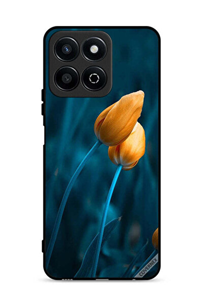 Covernex غطاء حماية لهاتف Honor Play 60 Plus 5G بنقشة زهرتين لطيفتين