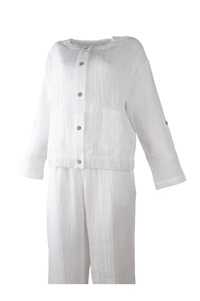 Baveno Natural Muslin Fabric Casual Women's Suit
