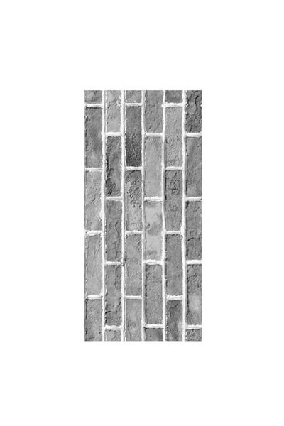 divendi-ro Set 5 x self-adhesive decorative wallpaper, strong adhesive, 30x60cm, gray, brick pattern