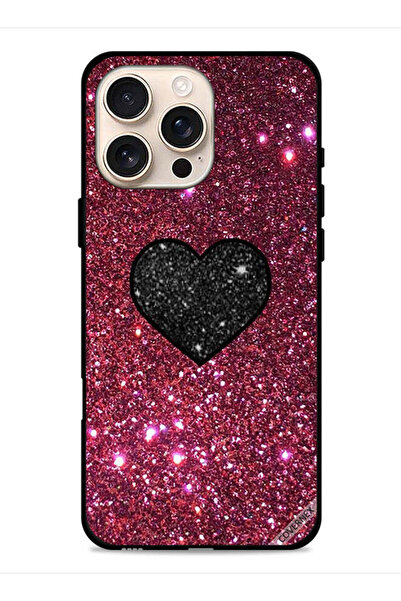 Covernex غطاء حماية لجهاز Apple iPhone 16 Pro على شكل قلب لامع