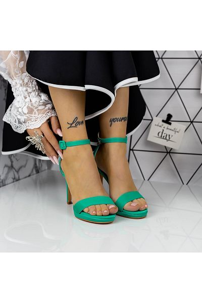 mei Sandale Dama cu Toc subtire 2XKK90 Verde