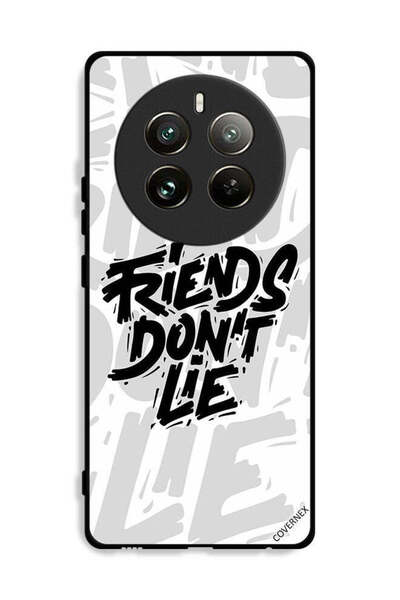 Covernex غطاء حماية لهاتف Realme 12 Pro 5G بتصميم خط عربي "الأصدقاء لا يكذبون"