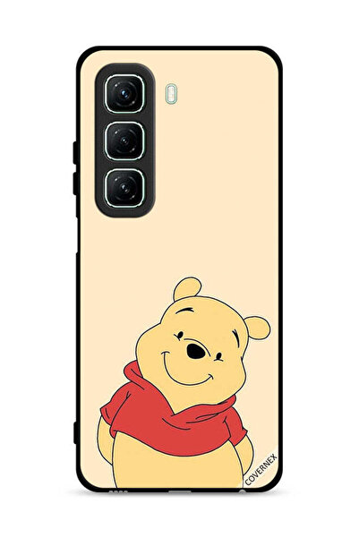 Covernex غطاء حماية لهاتف Infinix Hot 50 5G بتصميم الدب في وضع السعادة