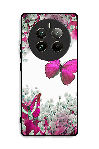 Covernex غطاء حماية لهاتف Realme 12 Pro Plus 5G برسومات فراشات جميلة وورود صغيرة
