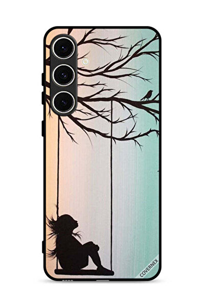 Covernex غطاء حماية لهاتف سامسونج جالاكسي M56 5G، رسمة فنية لفتاة صغيرة حزينة