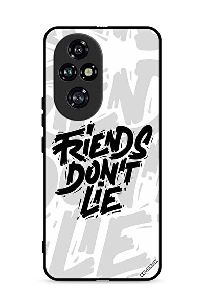 Covernex غطاء حماية لهاتف Honor 200 Pro 5G بتصميم خط عربي "الأصدقاء لا يكذبون"