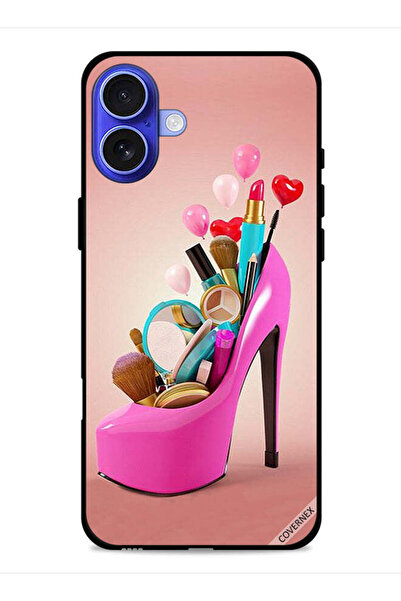 Covernex غطاء حماية لجهاز Apple iPhone 16 Plus بتصميم حذاء مع أدوات مكياج