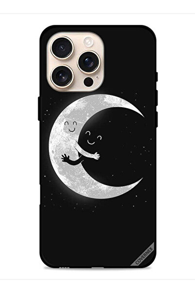 Covernex غطاء حماية لجهاز آيفون 16 برو من آبل بتصميم عناق القمر والسماء المظلمة