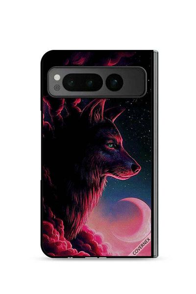 Covernex Google Pixel Fold 5G Protective Case Cover Wolf Art