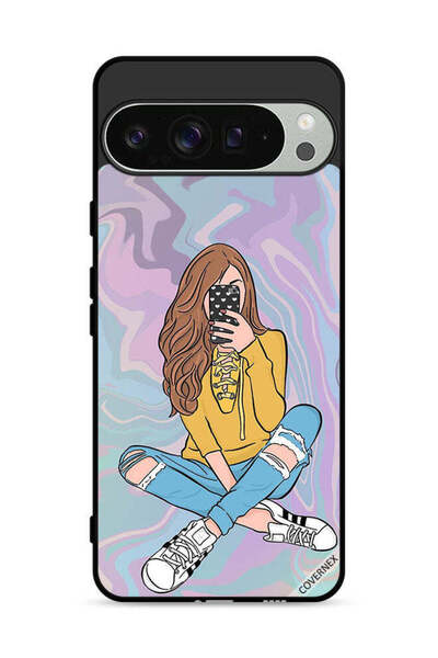 Covernex غطاء حماية لهاتف Google Pixel 9 Pro، فتاة تلتقط صورة