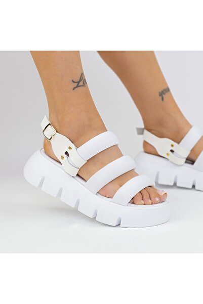 Exist Sandale Dama cu Platforma ES3005 Alb |